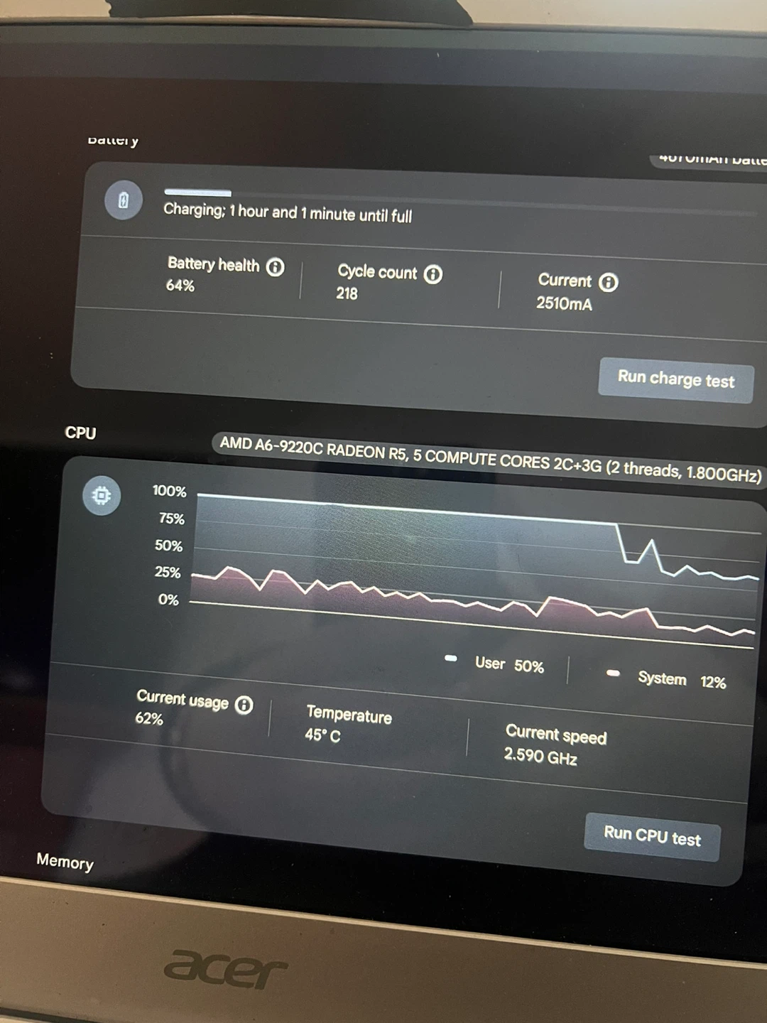 Acer Chromebook with AMD A6-9220C Processor - photo 4