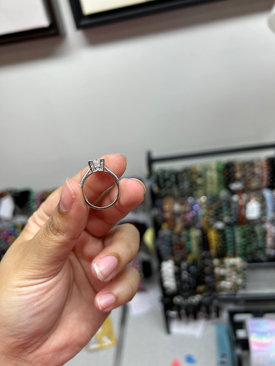 Silver Ring with Clear Stone, Moissanite S925 - photo 2