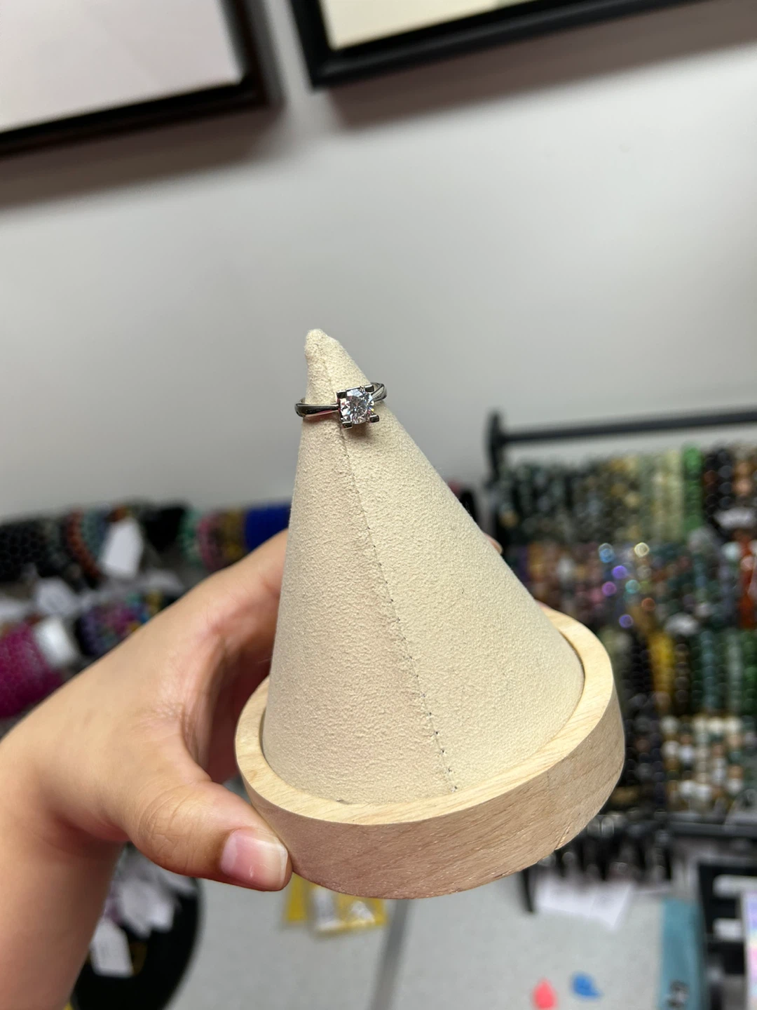 Silver Ring with Clear Stone, Moissanite S925 - photo 4