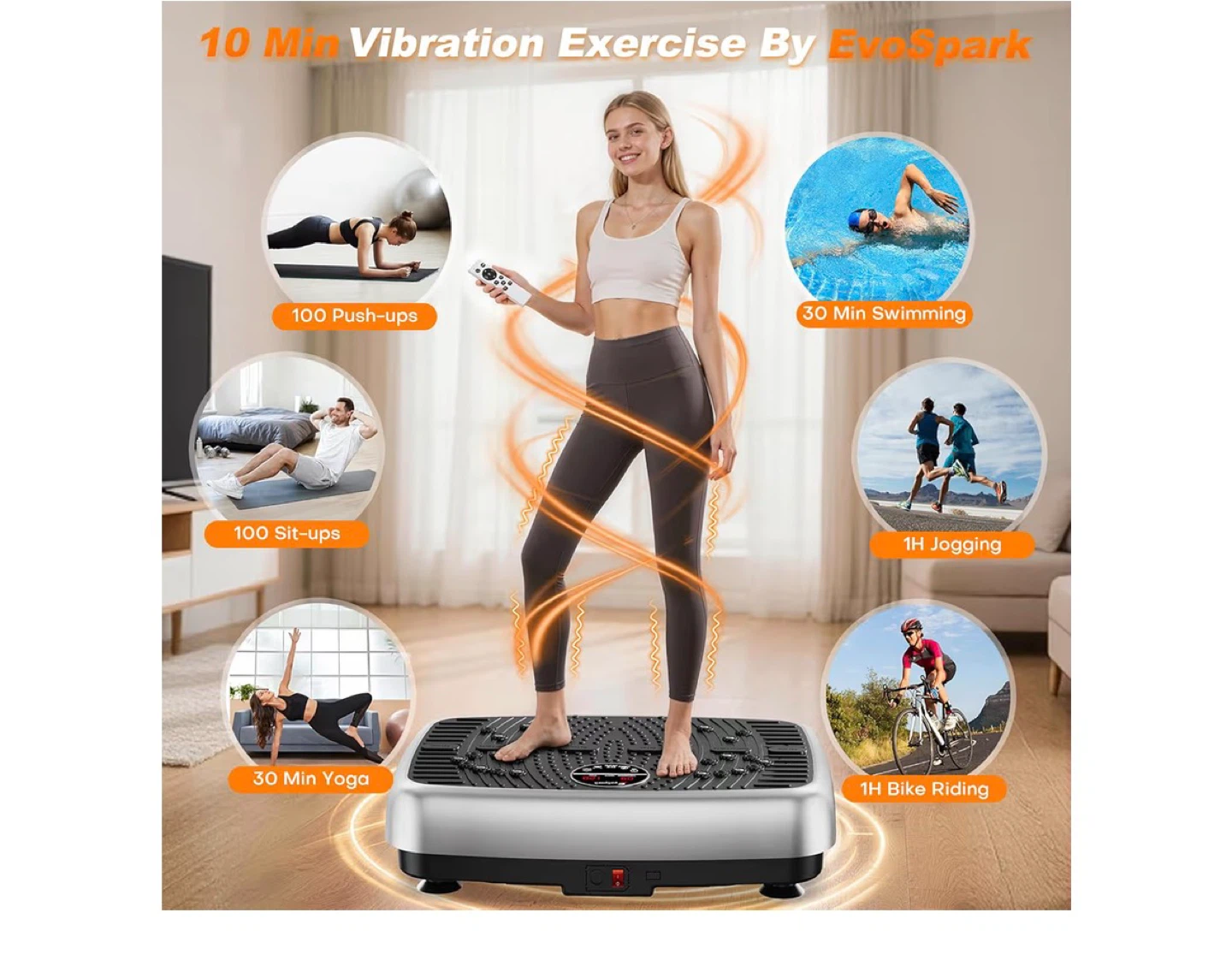 EvoSpark Vibration Plate Exercise Machine - photo 4