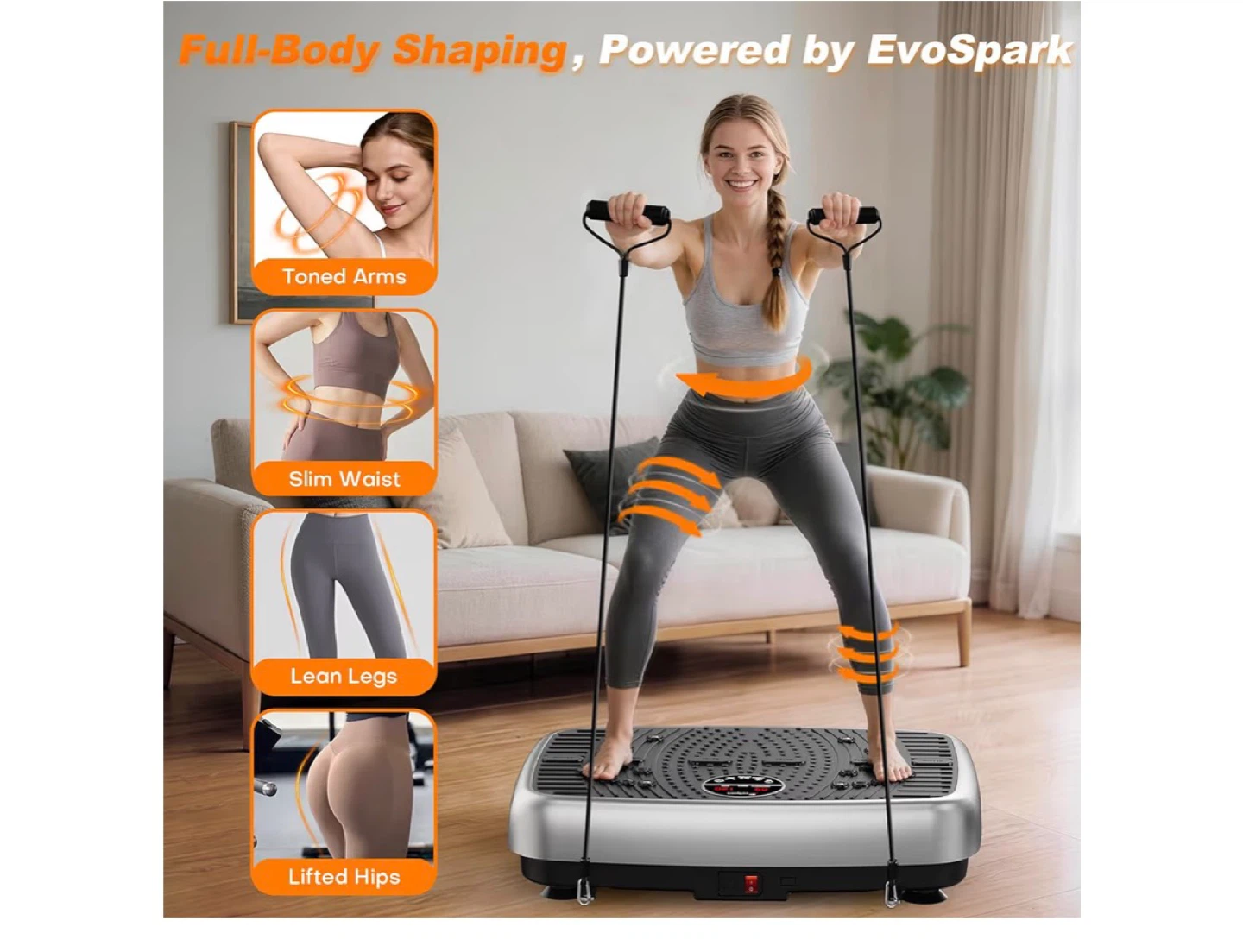 EvoSpark Vibration Plate Exercise Machine - photo 3