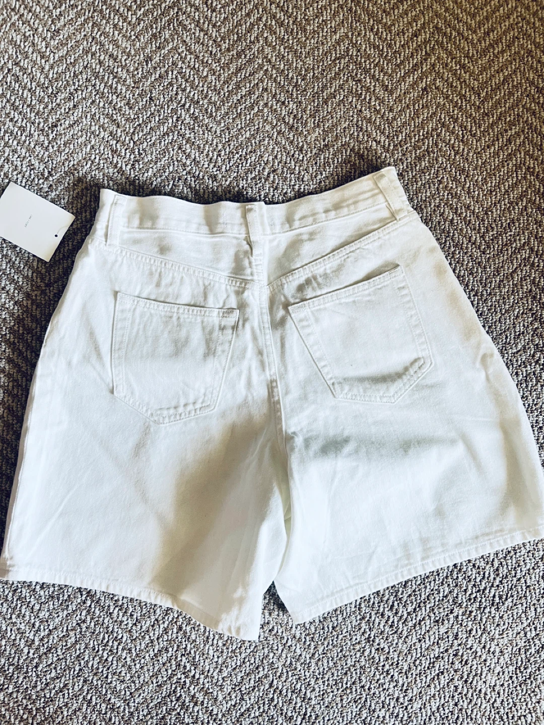 Oak + Fort White Denim Shorts Size 27 - photo 2