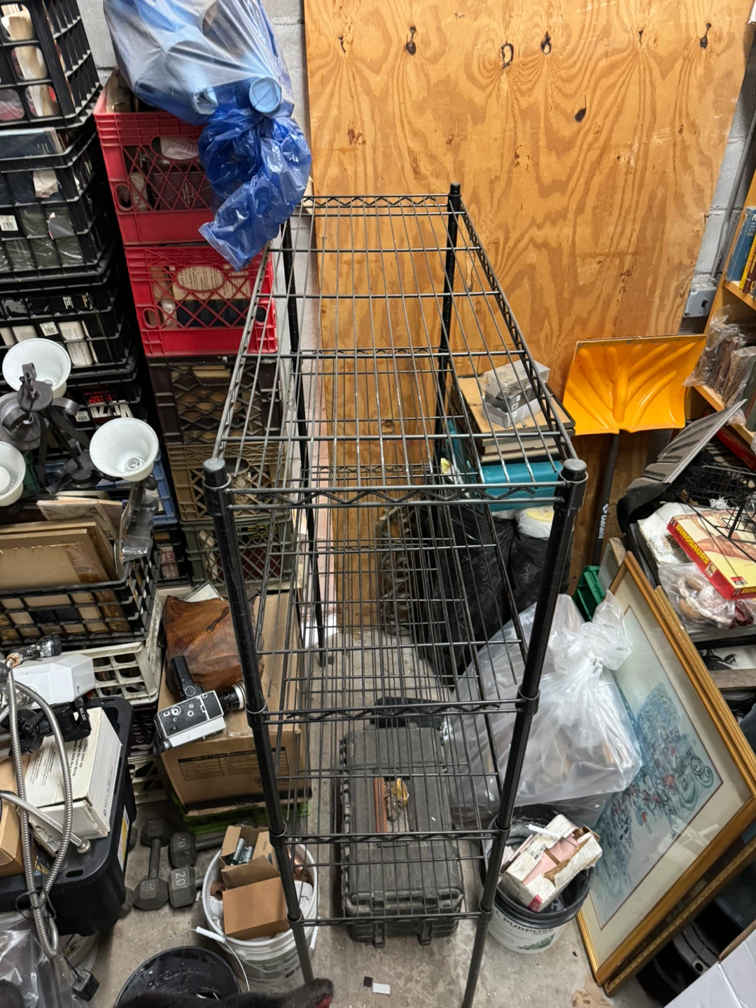 Black Metal Wire Shelving Unit 48”