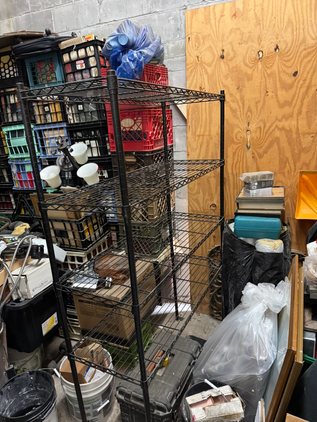Black Metal Wire Shelving Unit 48” - photo 3