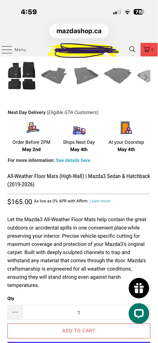 Mazda3 All-Weather Floor Mats (2019-2026) - photo 2