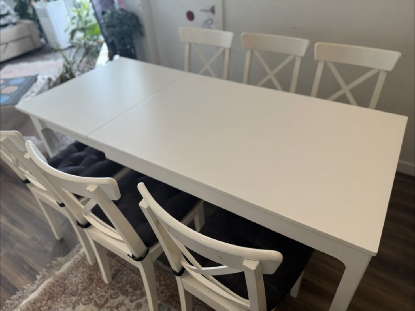 Can deliver—Ikea extendable table and 6 Ingolf chairs.