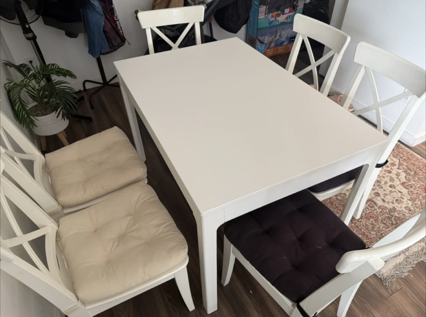 Can deliver—Ikea extendable table and 6 Ingolf chairs. - photo 3