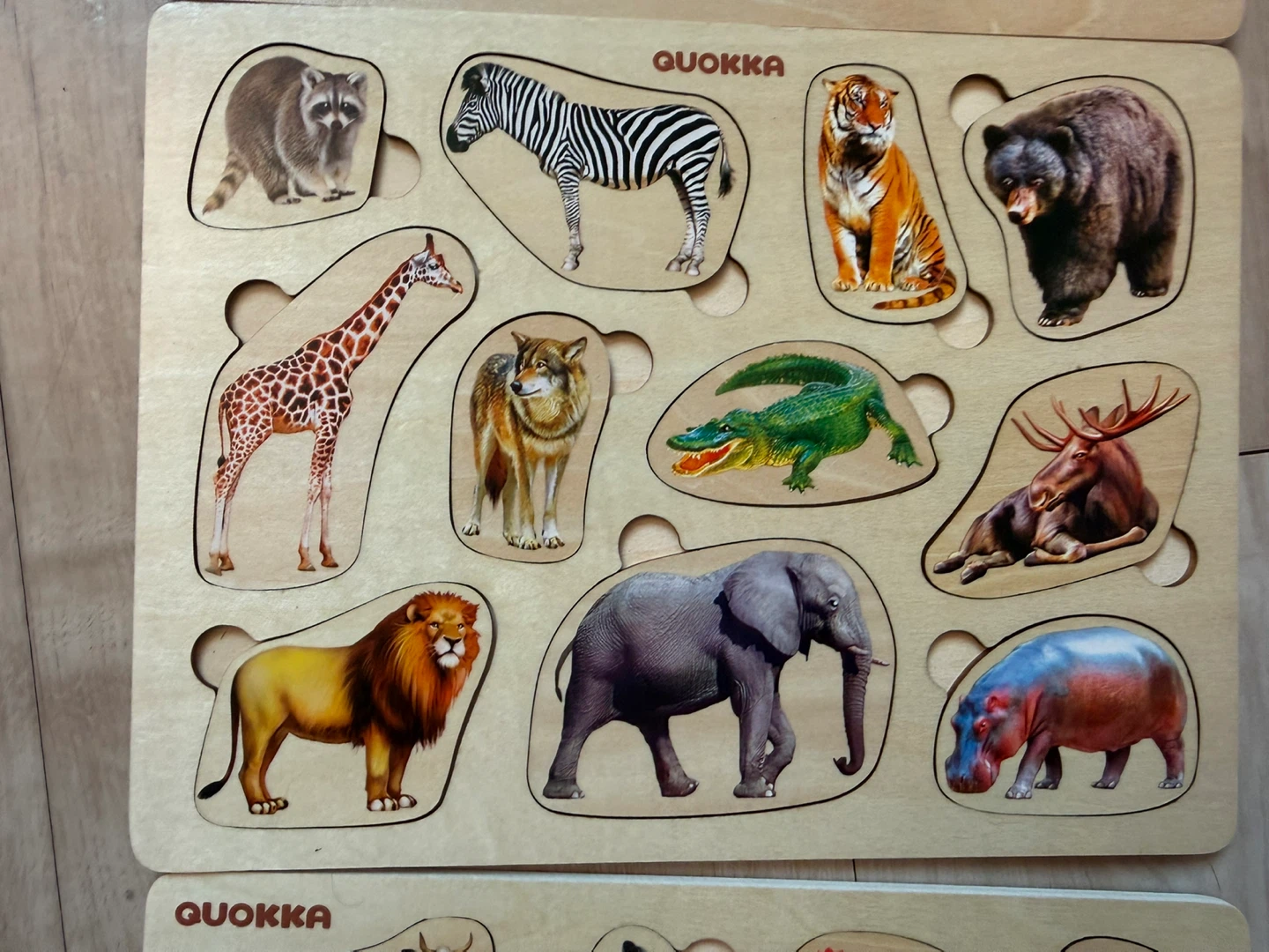 Quokka Wooden Animal Puzzles - 3 Boards - photo 3