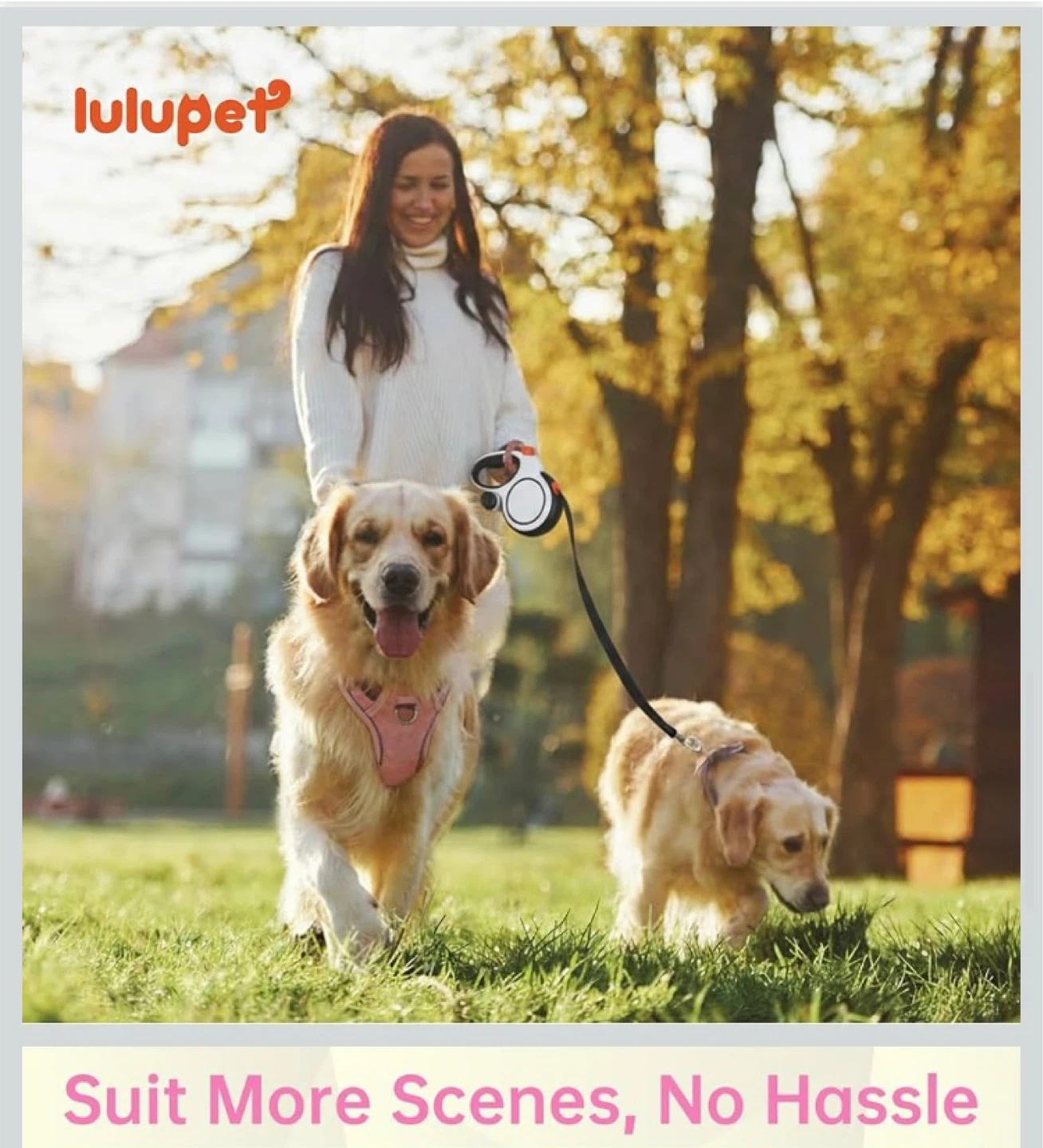 Lulupet Pink Dog Harness Leash Collar Set - Small/Medium - photo 4