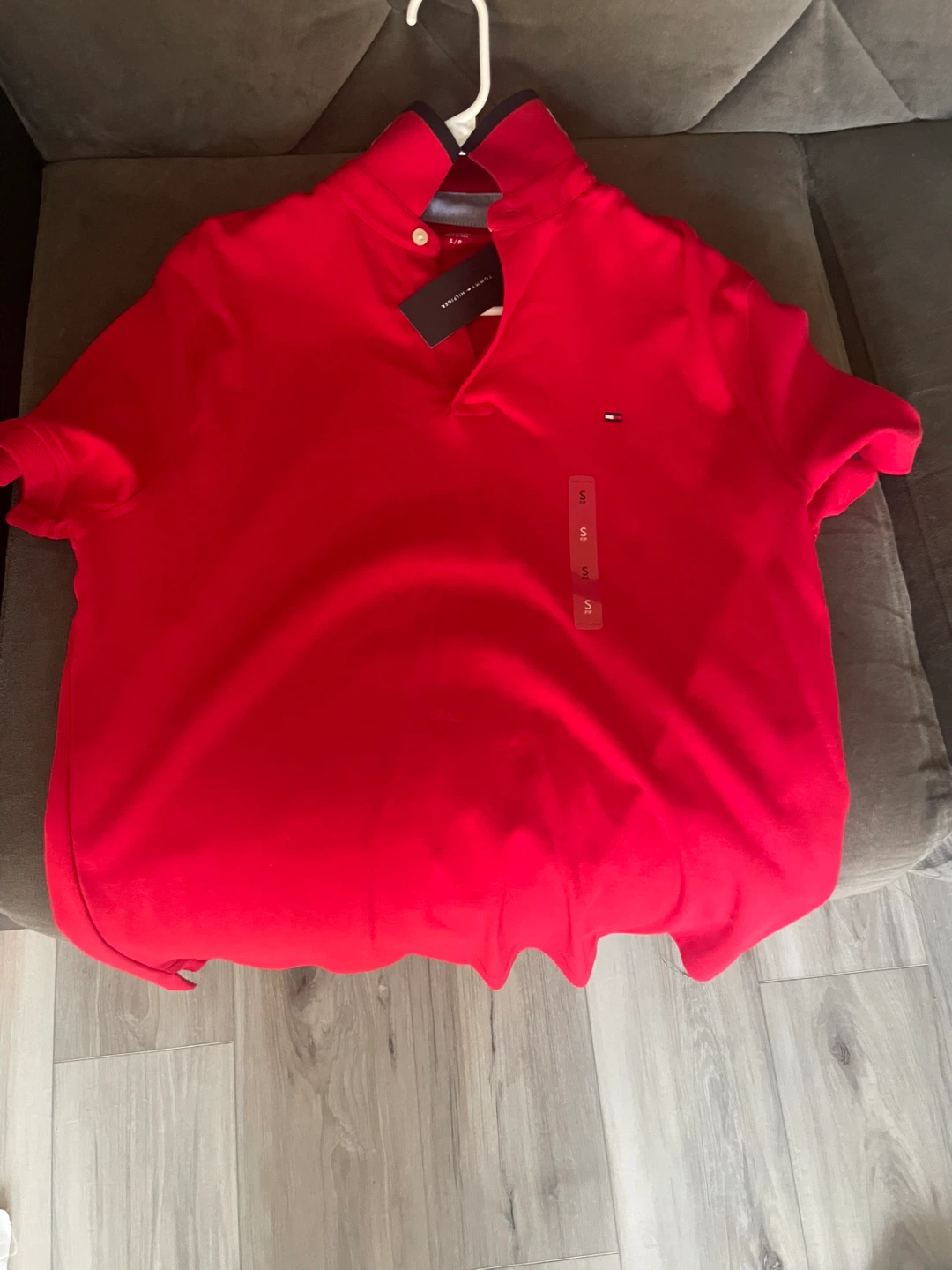 Tommy Hilfiger Red Polo Shirt Size S
