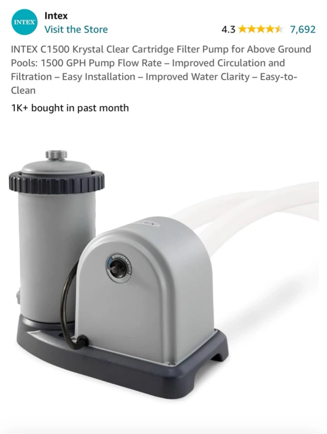 INTEX C1500  Filter Pump