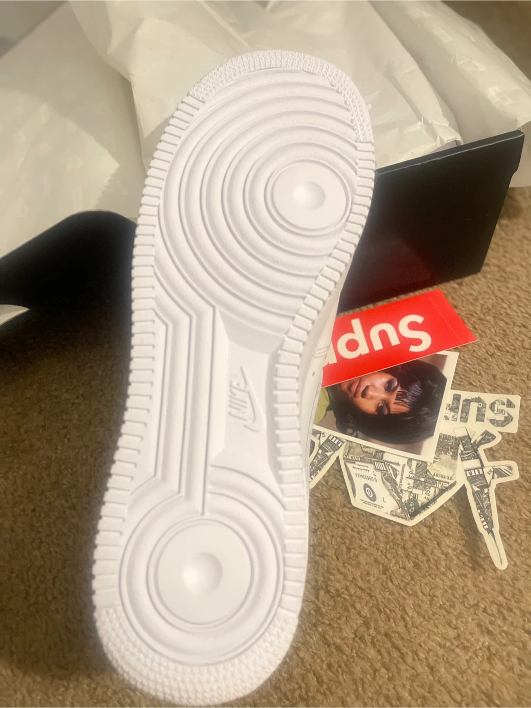 Supreme x Nike Air Force 1 Low White Men's Size 11.5 - photo 4