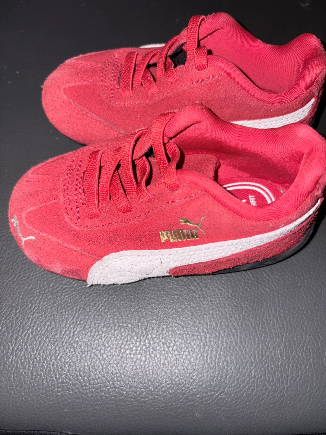 Puma Kinderfit Red Suede Sneakers Toddler Size 6C