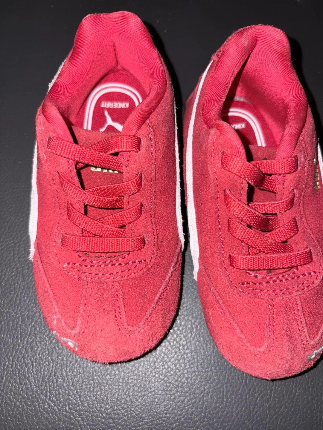 Puma Kinderfit Red Suede Sneakers Toddler Size 6C - photo 5