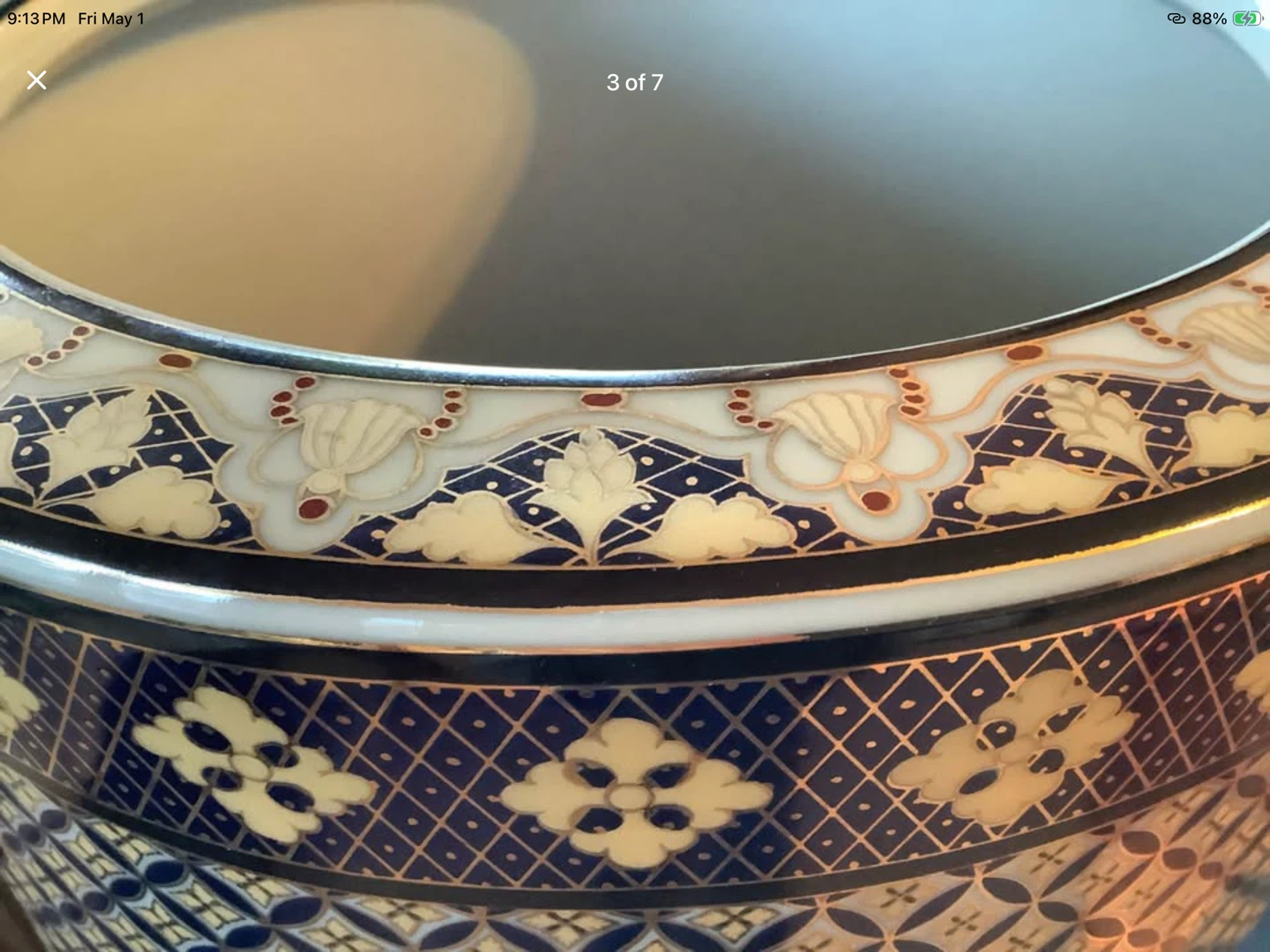 Porcelain/Ceramic Umbrella Holder with a Geometric Pattern 🐞 - photo 3