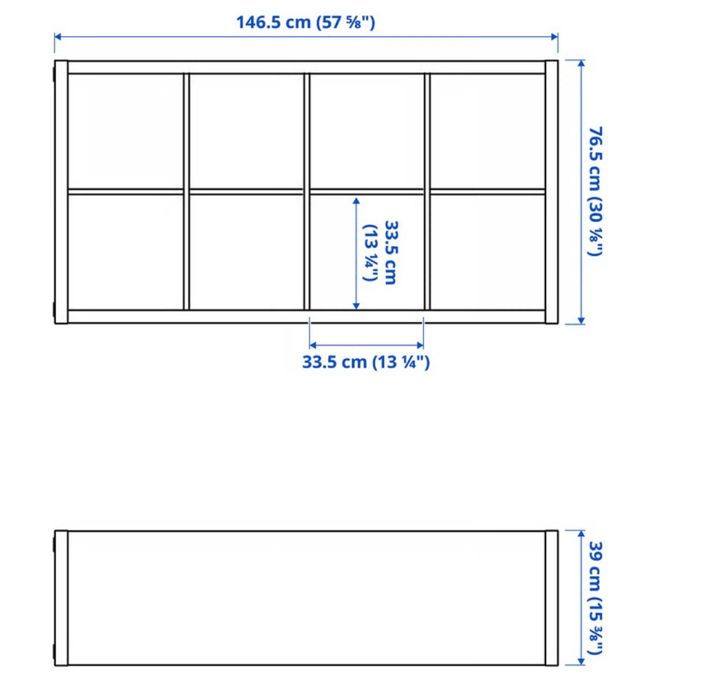 White IKEA KALLAX Shelf 8-Cube Storage Unit with Bins - photo 4