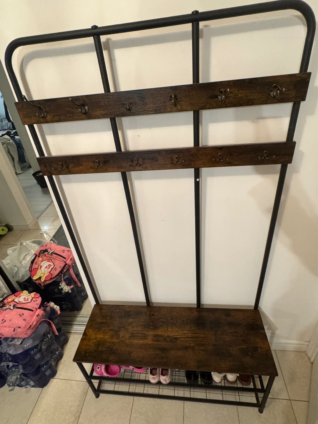Coat Rack with Shoe Bench - photo 5