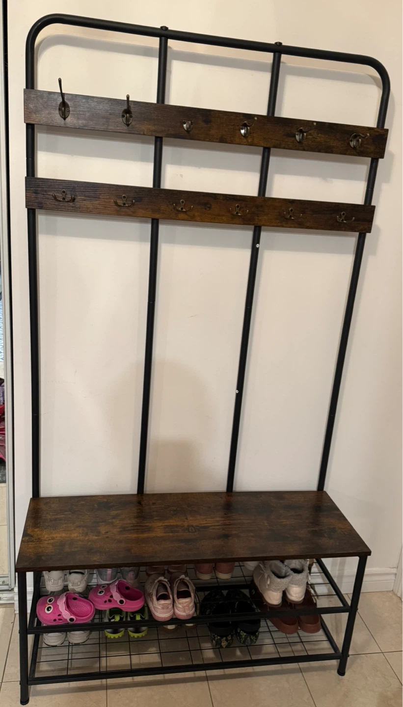 Coat Rack with Shoe Bench - photo 3