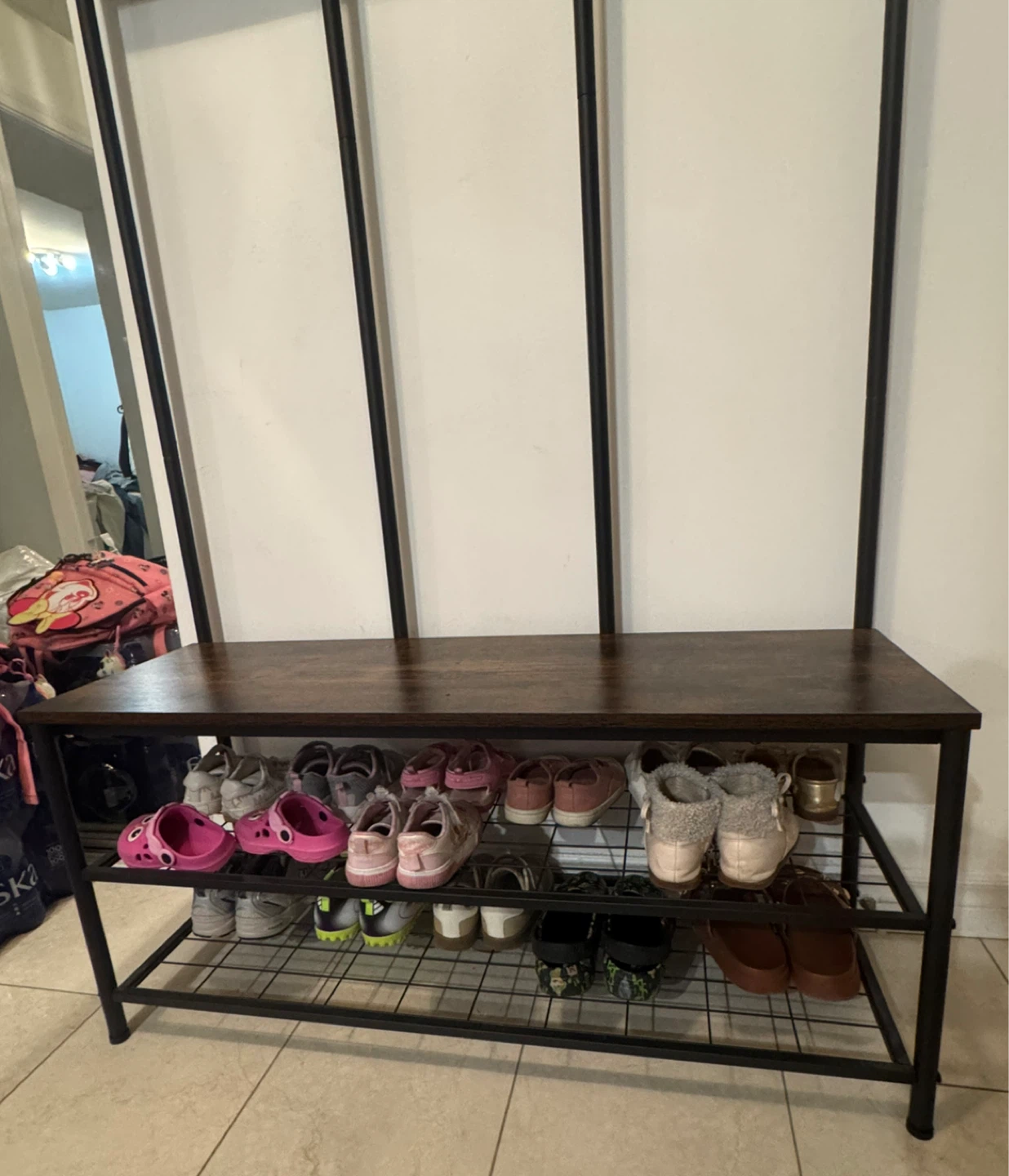 Coat Rack with Shoe Bench - photo 4