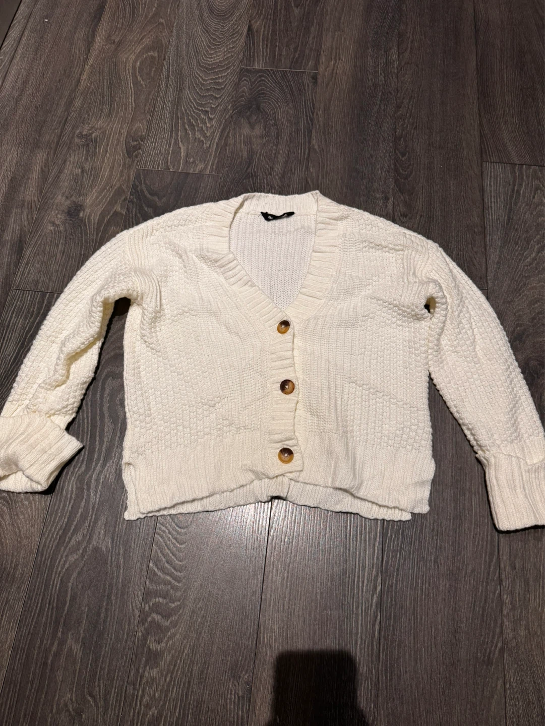 Bluenotes Cream Knit Cardigan Size S/P