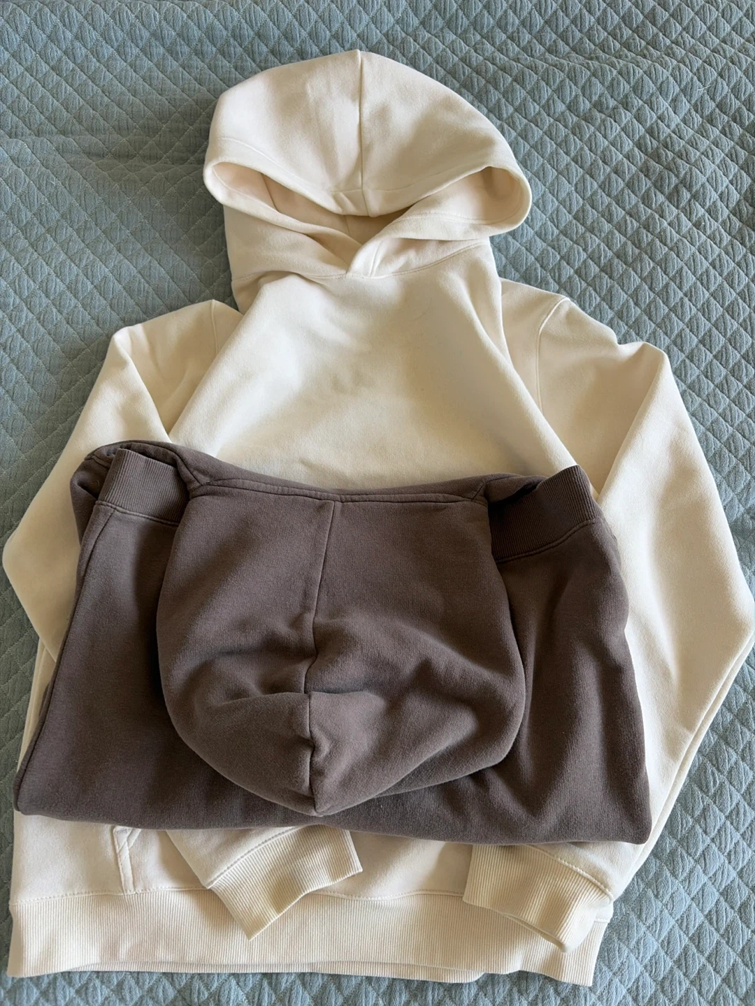 H&M Cream Hoodie and brown- US 16/18