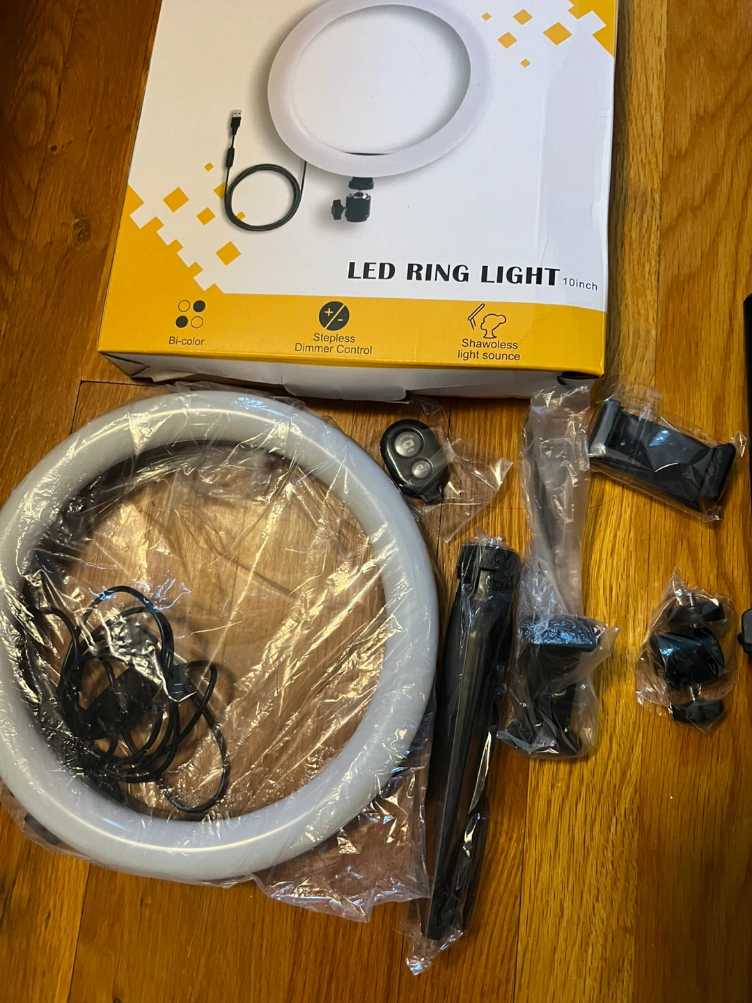 10-inch LED Ring Light with Stand and Remote