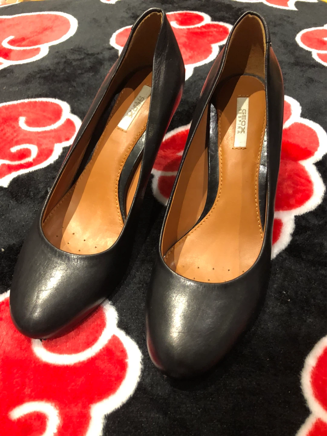 Geox Black Leather Heels