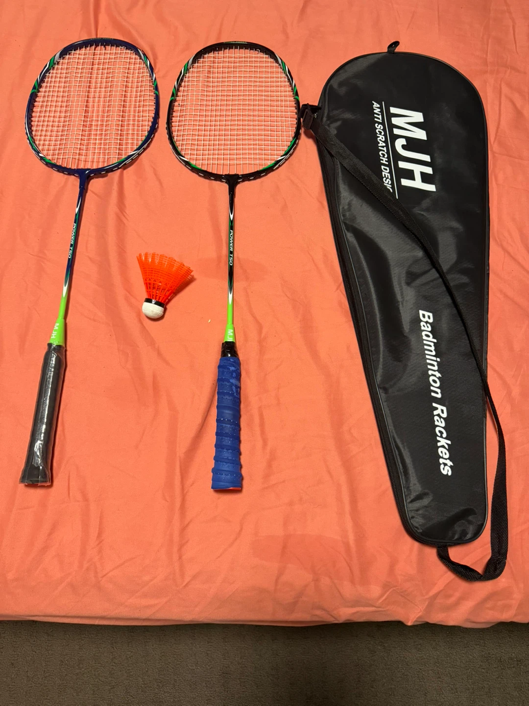 MJH Badminton Rackets with Shuttlecock and Bag