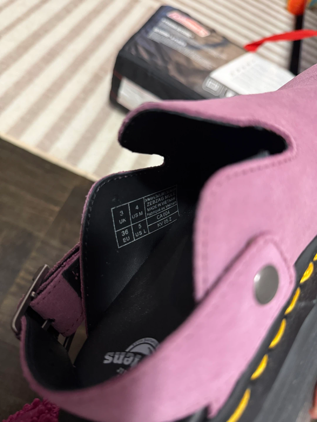 Dr. Martens Pink Suede Clog Shoes Size US 5 EU 36 - photo 3