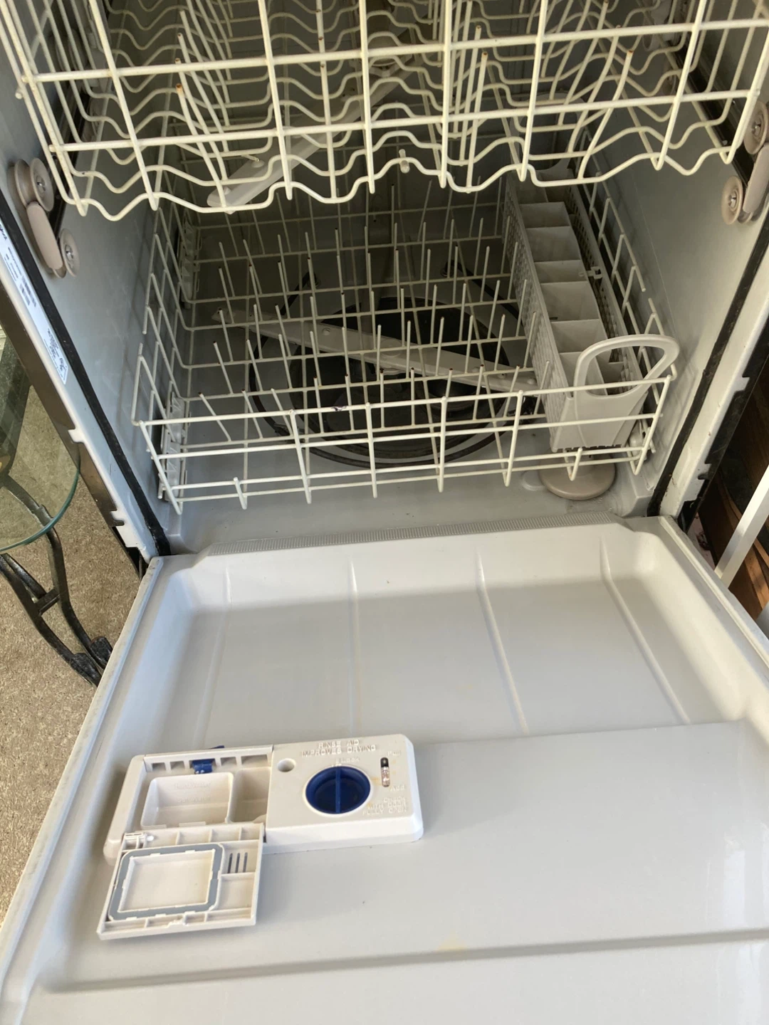 Whirlpool Black Dishwasher with wood counter top - photo 2
