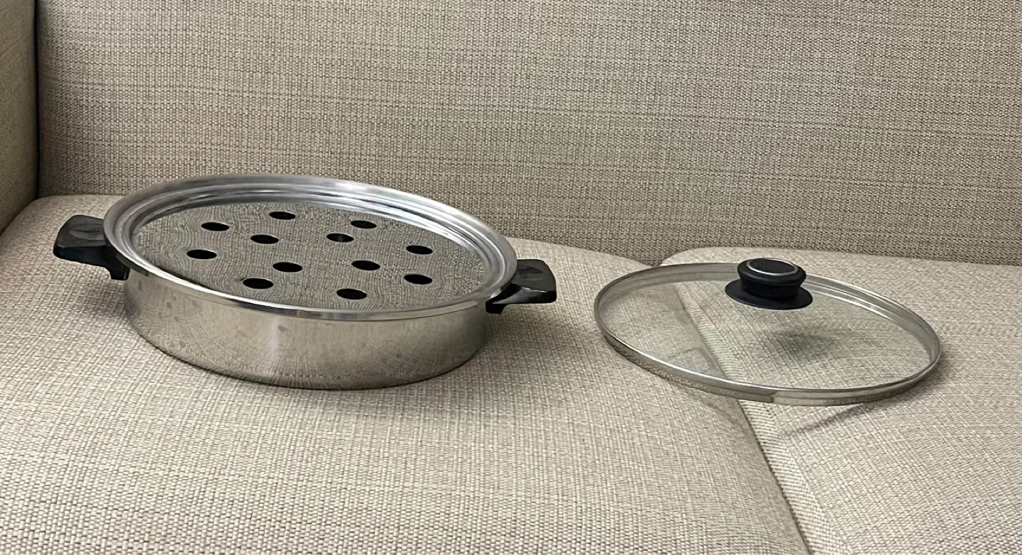 🌱 Stainless Steel Steamer Pot with Tempered Glass Lid - photo 3
