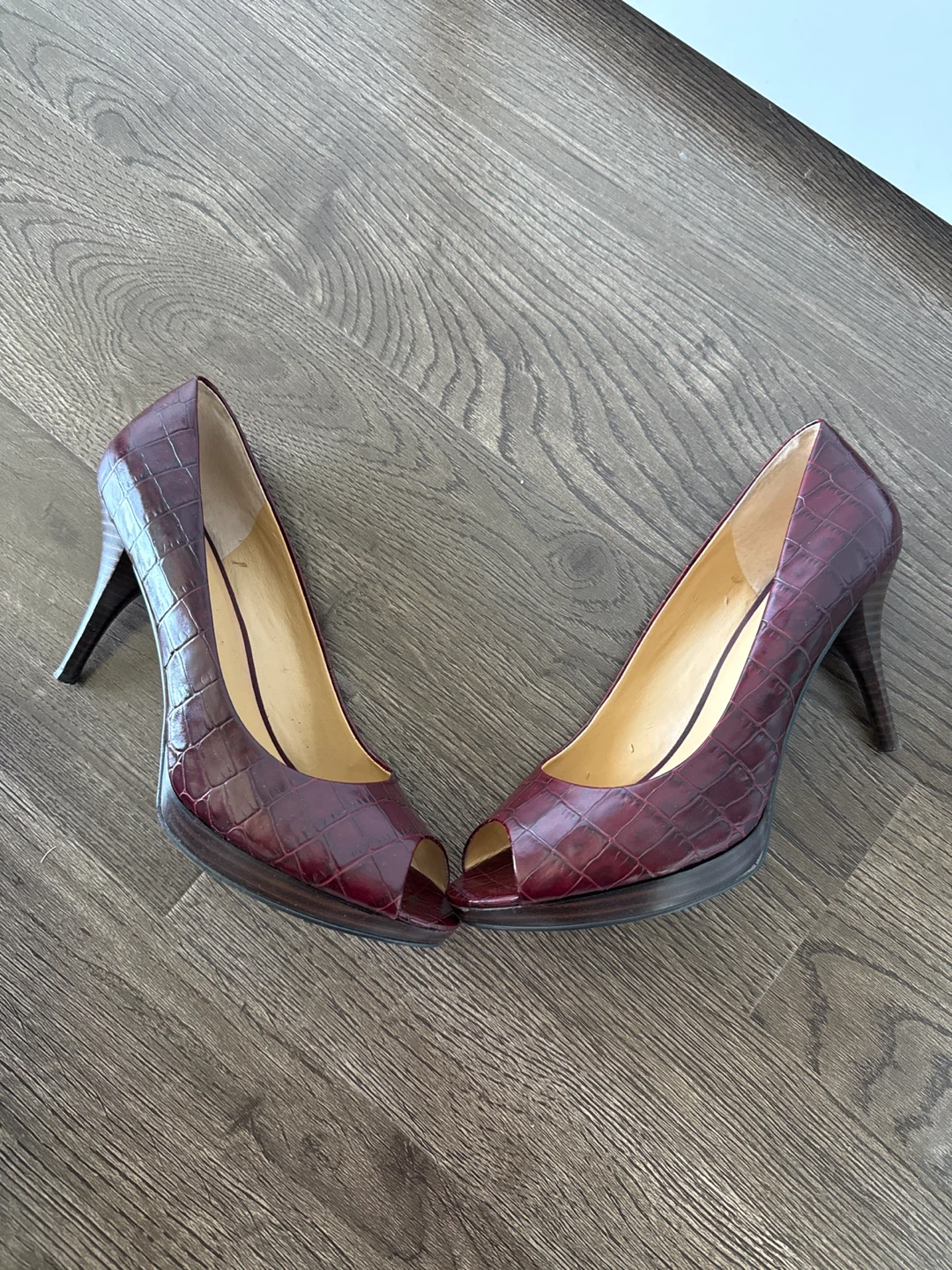 Nine West "Tristano" Peep Toe Heels - Size 8M - photo 3