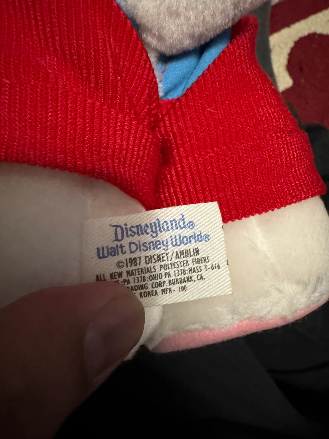 Roger Rabbit Plush Toy 1987 - photo 2