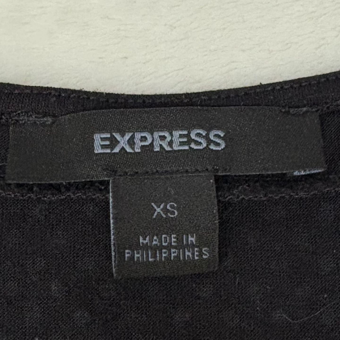 Express Mini Dress Black Foil Dot Striped Party Size XS - photo 4
