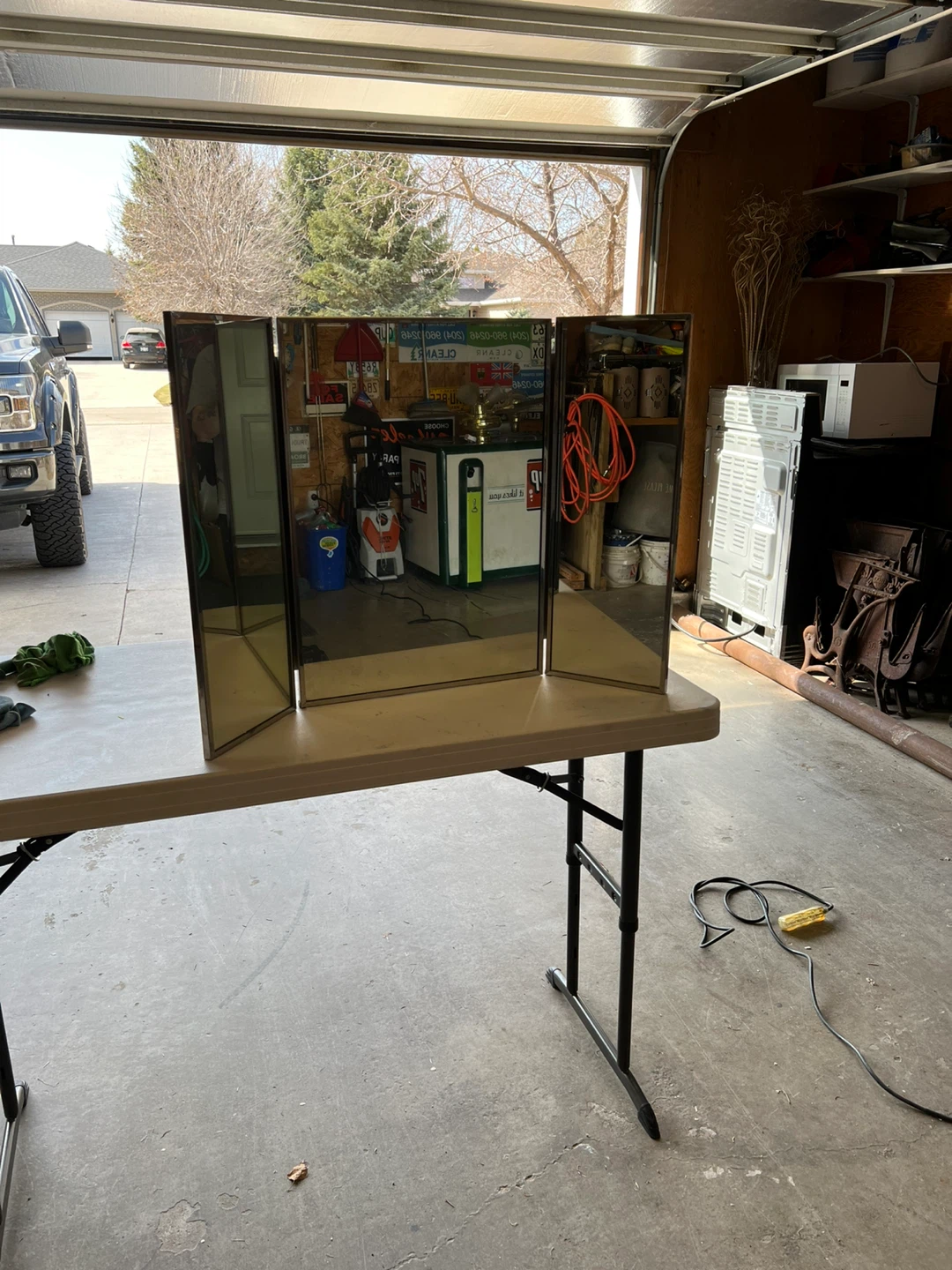 Antique 3 Mirror Medicine Cabinet