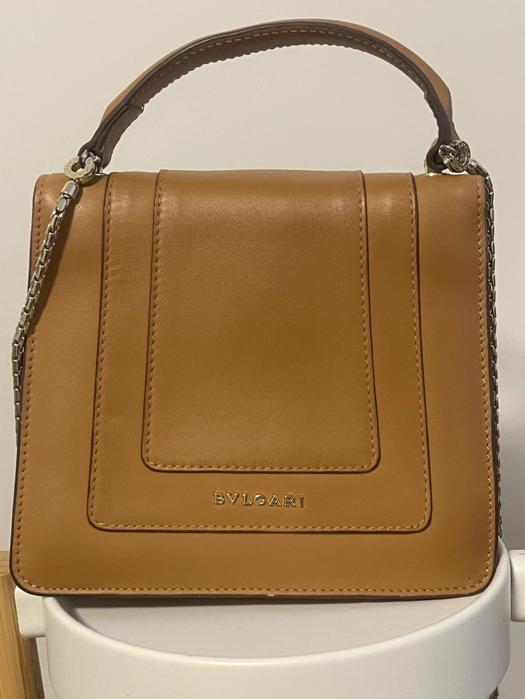 Bulgari Tan Leather Serpenti Shoulder Bag - photo 3
