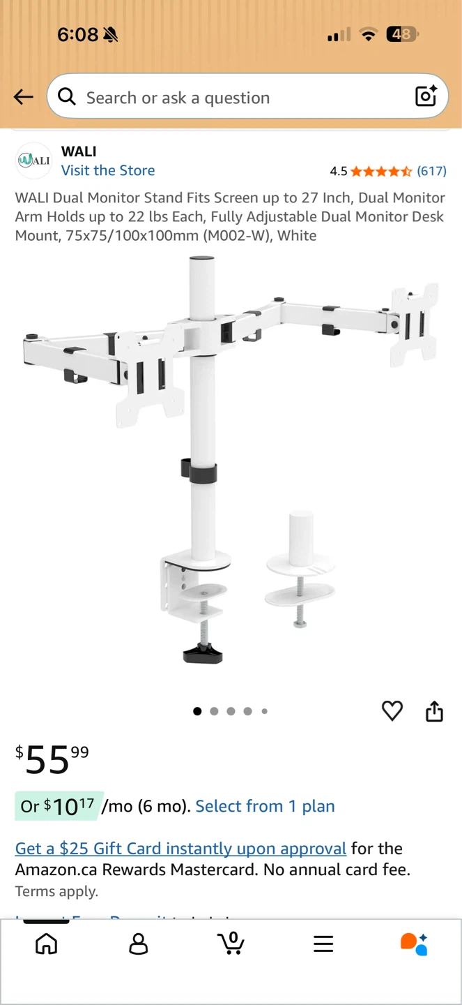 WALI Dual Monitor Stand- Brand New