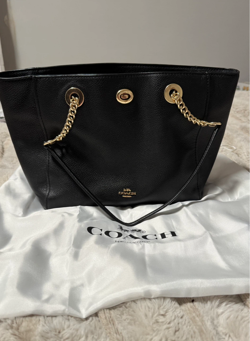 Coach Pebble Leather Tote Bag