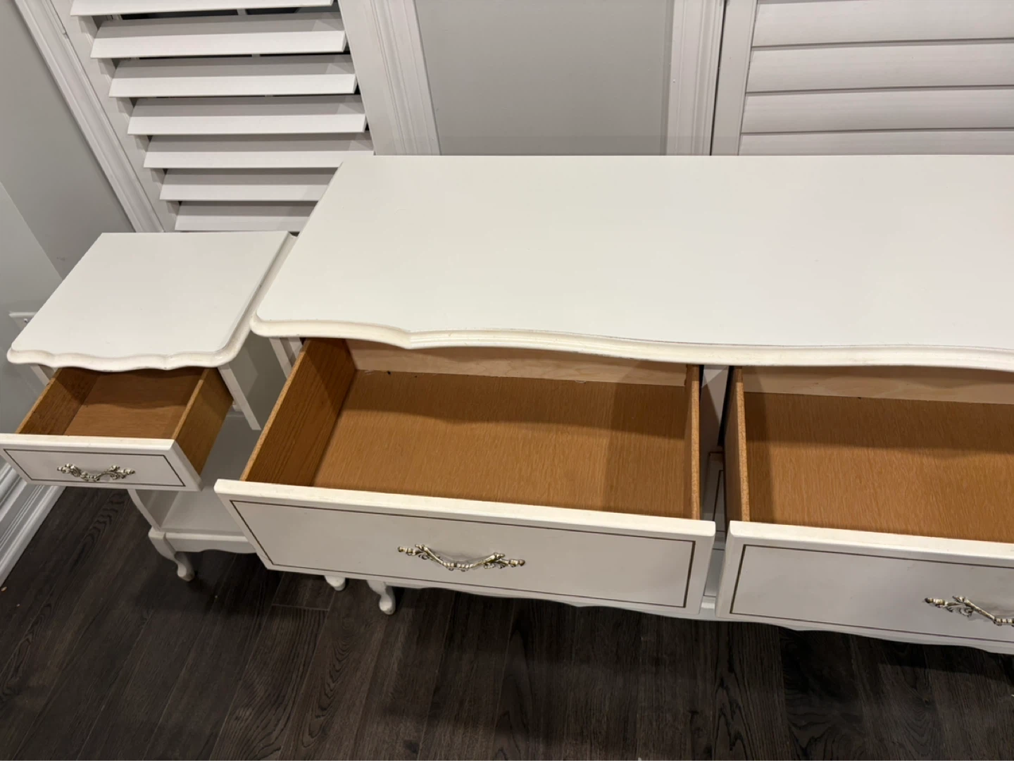 White Dresser with Matching Nightstand - photo 2