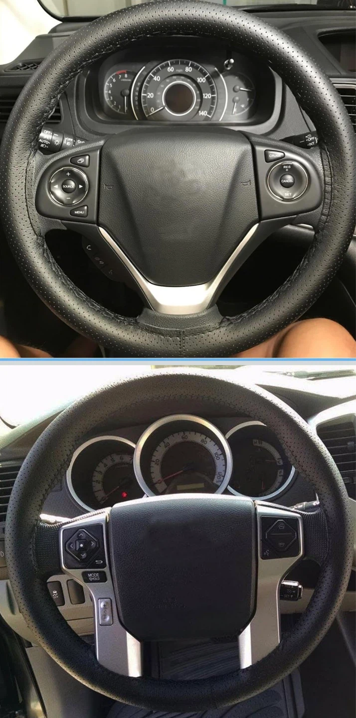 Steering Wheel Cover with Stitching - photo 3