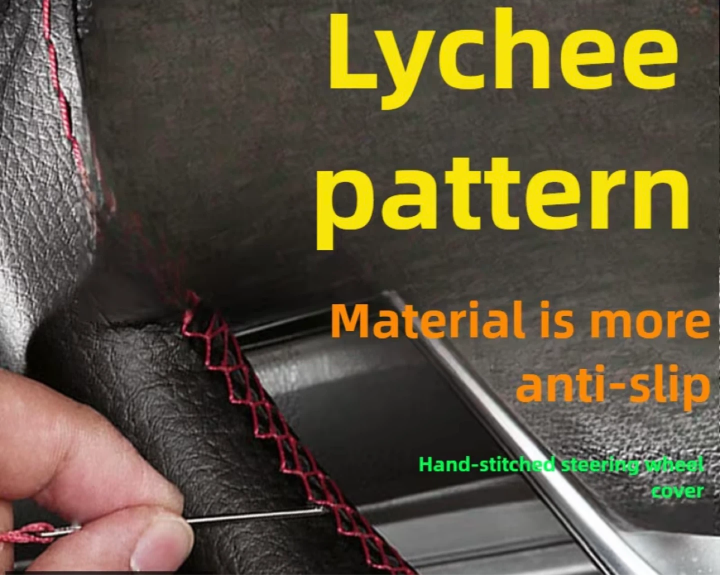 Steering Wheel Cover with Stitching - photo 5