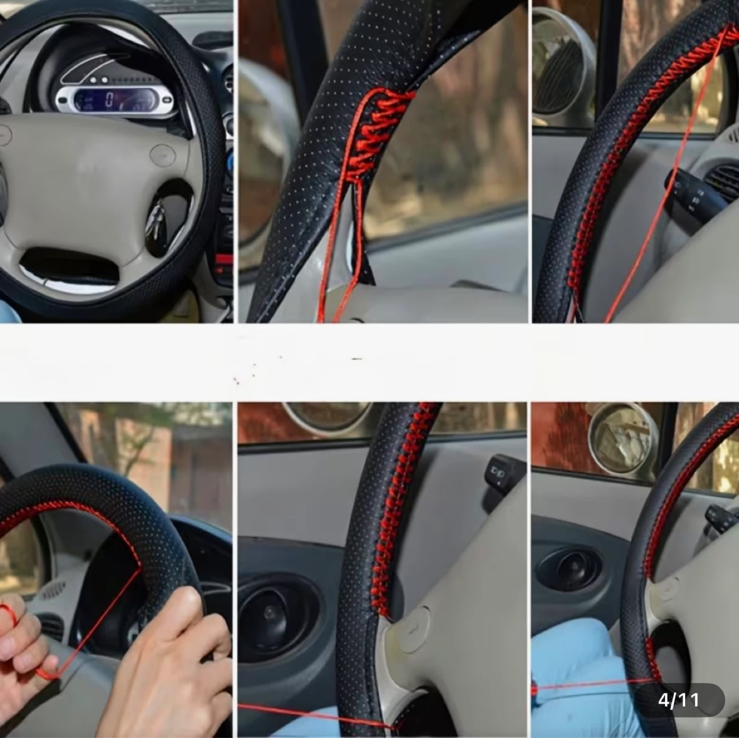 Steering Wheel Cover with Stitching