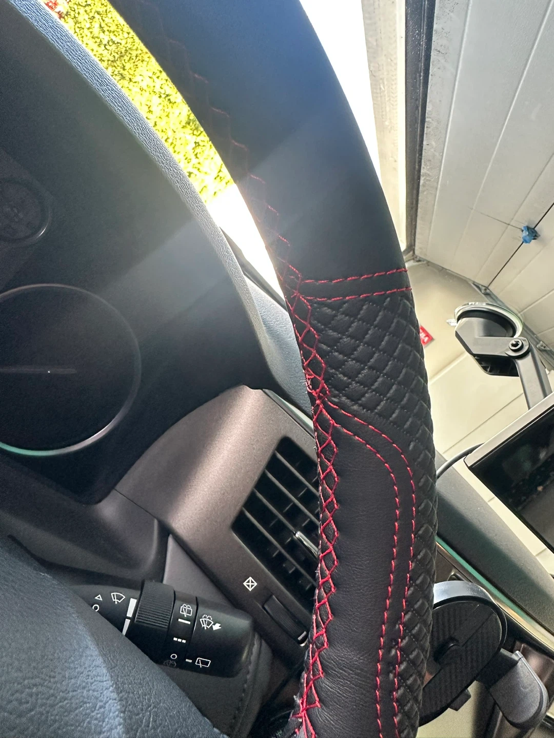 Steering Wheel Cover with Stitching - photo 4