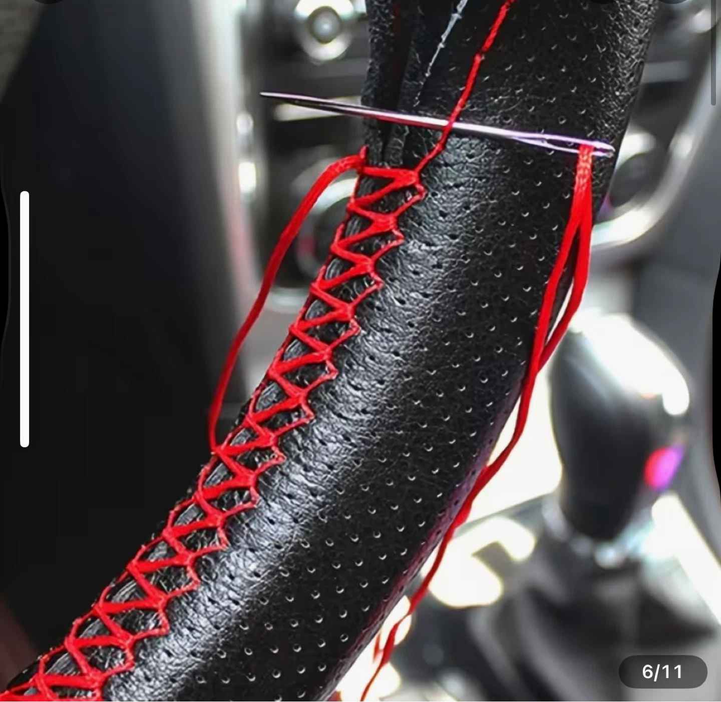 Steering Wheel Cover with Stitching - photo 2