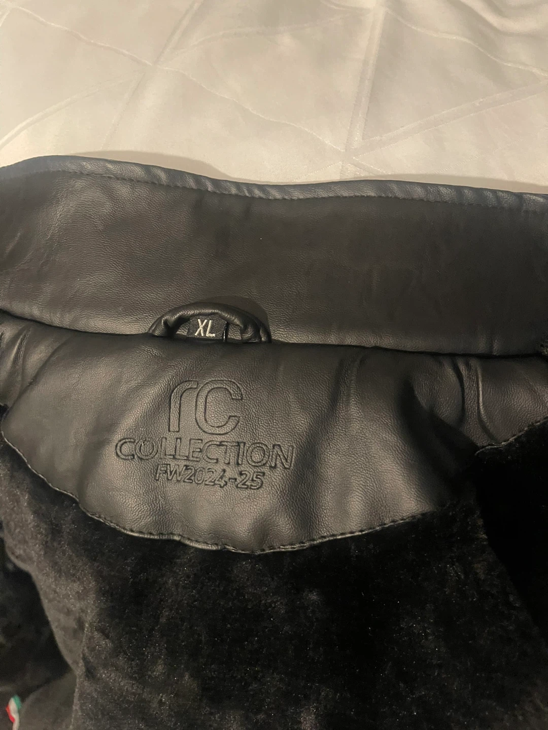 RC Collection Black Faux Leather Jacket XL - photo 5