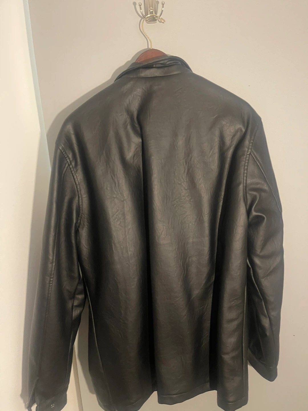 RC Collection Black Faux Leather Jacket XL - photo 3