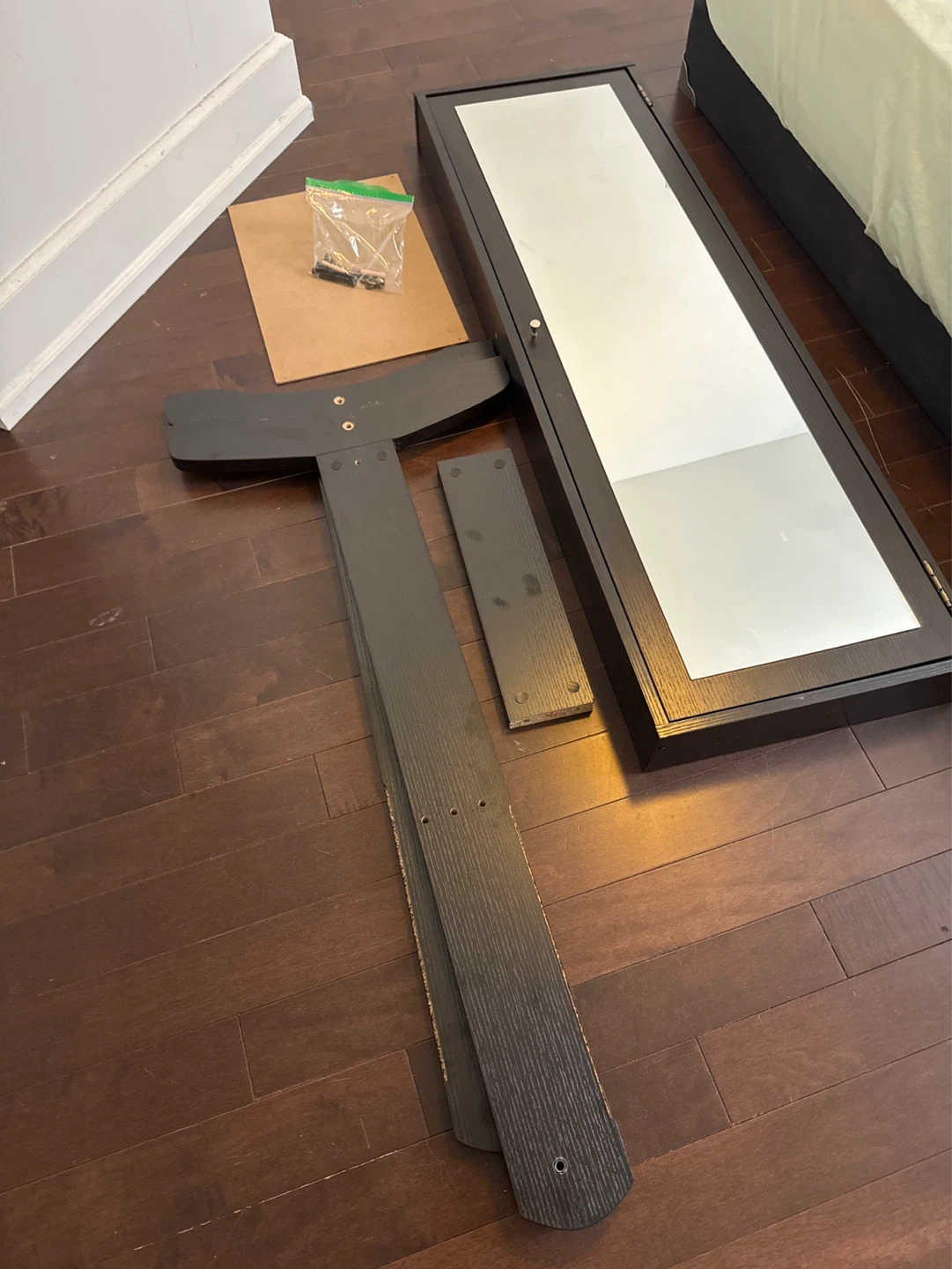 Dark brown Jewelry Armoire with Mirror - photo 4