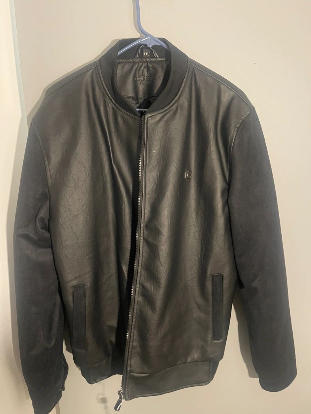 RC Collection Faux Leather Bomber Jacket XXL