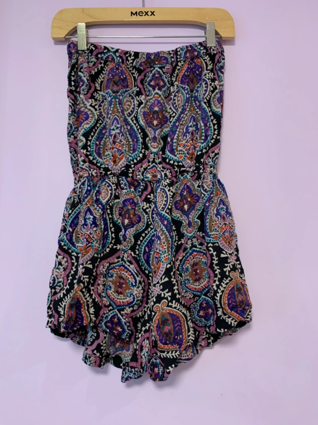 Strapless Paisley Romper