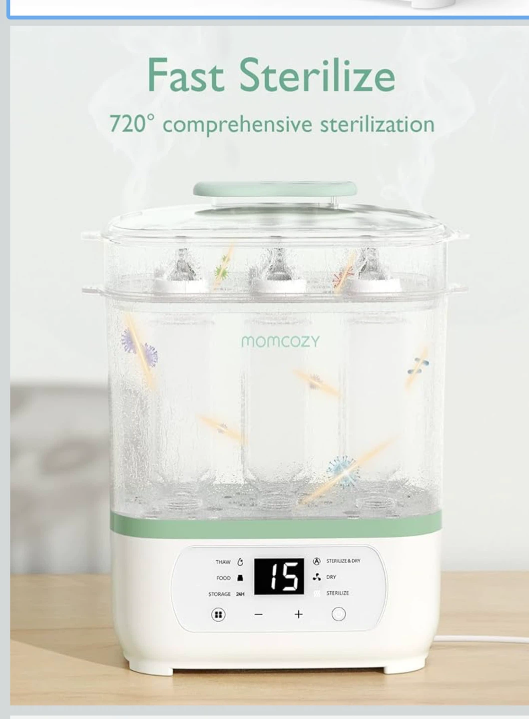 Momcozy Bottle Sterilizer and Dryer BS02 - photo 3